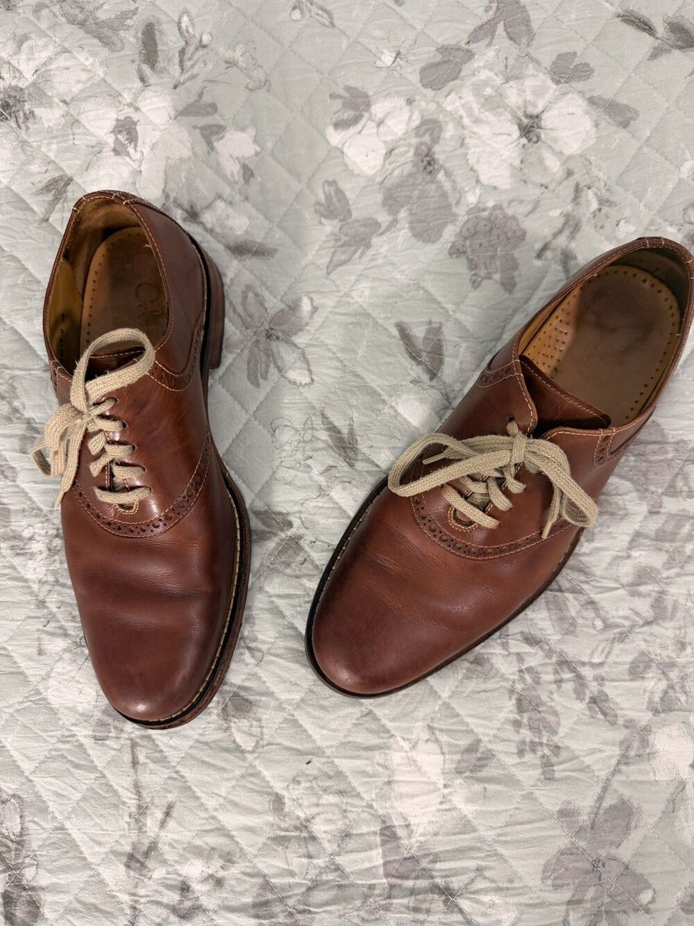Cole Haan C09379 Men’s 8M Brown Brogue Saddle Oxford Dress Shoes Repair
